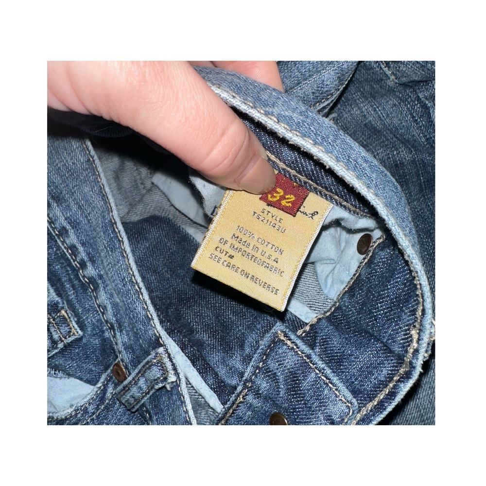 SEVEN FOR ALL MANKIND Denim Jeans Women Blue Wash Straight Leg Size 32 - Picture 3 of 4